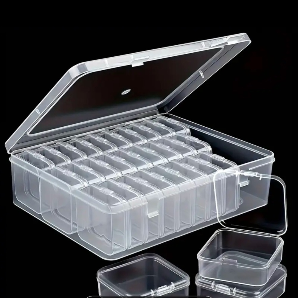 Four Transparent Jewelry Organizer with 30 Compartments